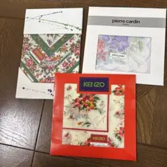 KENZO & pierre cardin 花柄ハンカチセット