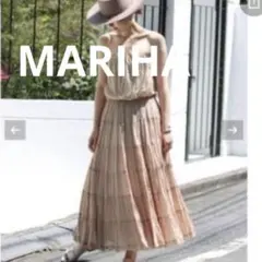 今期 MaxMara ドット柄 ノースリーブ ロングワンピース ブラウン
