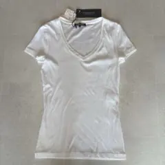 STRENESS ストラネス　Vネック　Tシャツ　綿　ホワイト　サイズ34のサムネイル