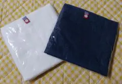 FANCL タオルハンカチ 2枚セット ホワイト ネイビー