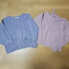 マジェスティックレゴン　ニットトップス2枚セット