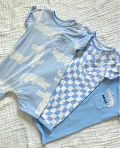 NEXT 恐竜柄ショートオール 3点セット（6-9mサイズ）