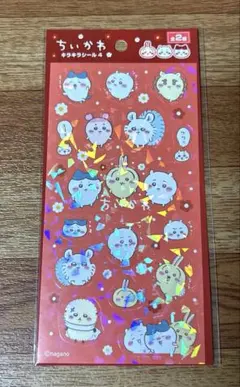 ちいかわ　ハチワレ　うさぎ　セリア キラキラシール　ステッカー　可愛い　人気
