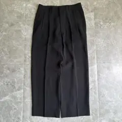 00s vintage ワイドスラックスパンツ ブラック タック 79 モード