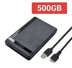外付けポータブルHDD500GB　USB3.0対応　テレビ録画＆PS4＆PC対応