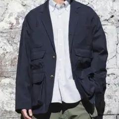 BEAMS 3ステップポケット ブレザー ジャケット ネイビー 紺ブレ メタル釦
