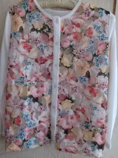花柄長袖カーディガン emme