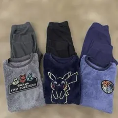 ポケモン　ユニクロ　フリースパジャマ　110㎝【3着セット】