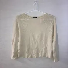 ロートレアモン ニット セーター 長袖 クルーネック ベージュ シンプル M相当