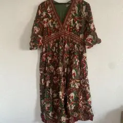 Malaika 花柄コットンワンピース