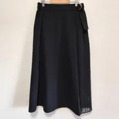 GU プリーツ切替スカート サイズM ブラック カジュアル きれいめ ロング