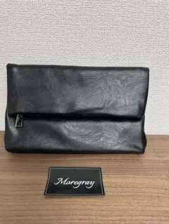 Moregray (モアグレイ)黒 レザー クラッチバッグ 男女兼用　新品未使用