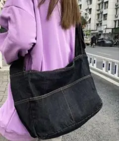 大人気ショルダーバッグ ショルダー デニム　男女兼用