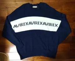 AVIREXロゴ入りセーター XL