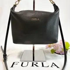 【極美品】フルラ ソフィー 2way ショルダーバッグ レザー 斜め掛け グレー
