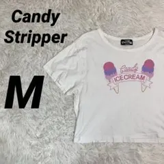 Candy Stripper アイスクリーム クロップド Tシャツ サイズ2 白のサムネイル