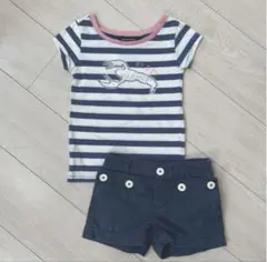 ラルフローレン　ストライプ Tシャツとショートパンツ 110 セット
