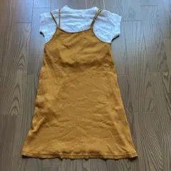 14日まで⭐︎GU キャミソールワンピース Tシャツ セット マスタード