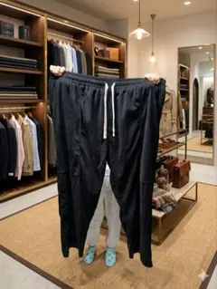 ダークブルー ワイドパンツ ゴムウエスト 6XL