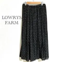 LOWRYS FARM ローリーズファーム 黒 ドット プリーツスカート Fのサムネイル