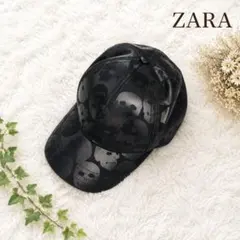 ZARA スカル柄 キャップ ブラック 髑髏　帽子のサムネイル