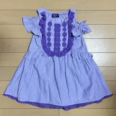 【着1】ANNASUIminiアナスイミニレースオフショルダーワンピースS100