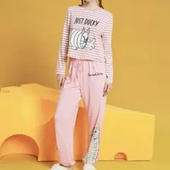 トムとジェリー パジャマ ルームウェア ピンク 2XLサイズ 春服 キャラクター
