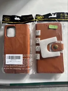 iPhone 12 手帳型ケース 茶色 新品 x 4個