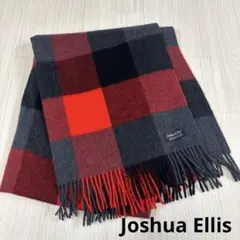 Joshua Ellis チェック柄マフラー　大判ストール　アンゴラ　ウール