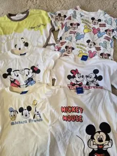 6枚セット Disney ミッキーマウス Tシャツセット 90