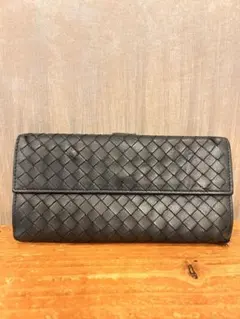 BOTTEGA VENETA イントレチャート 長財布 ブラックのサムネイル