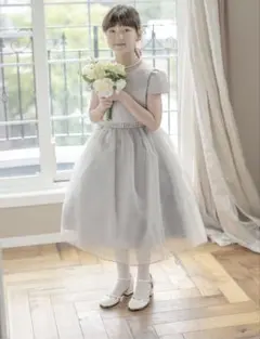 キャサリンコテージ　ドレス 140 シルバーグレー　発表　パーティ