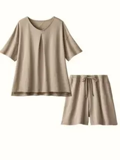 ベージュ 　ショートパンツセット　綿１００%