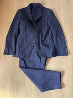 scye サイ ネイビー ブラウン ストライプ スーツ セットアップ 36