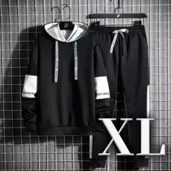 セール！セットアップ　スウェット パーカー 部屋着　ストリート XL ブラック