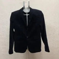 H&M ネイビー テーラードジャケット ベロア素材のサムネイル