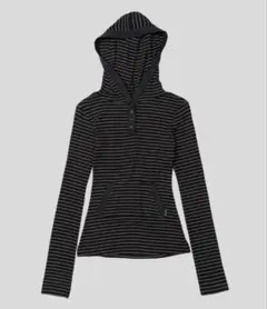 SCULPTOR Stripe Hoodie Tee Charcoal S
