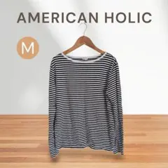 AMERICAN HOLIC ボーダー 長袖 カットソー Mサイズのサムネイル