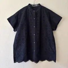 TICCA レース フレンチ シャツ 刺繍 ブラック 日本製のサムネイル