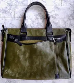 サマンサキングス(オリーブグリーン) ビジネスバッグ