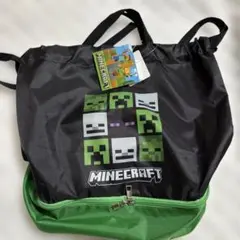 プールバッグ マイクラ ２層式 ポリエステル ボンサック マインクラフト