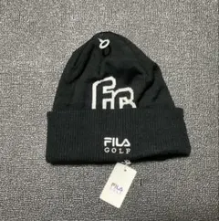 FILA GOLF 黒 ニット帽　新品タグ付き
