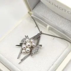 25593✨ミキモト パールネックレス 7珠 シルバー M刻印 S刻印 希少