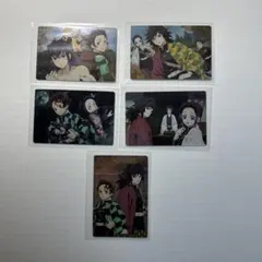 鬼滅の刃ウエハースカード5枚セット　シークレット　レア　竈門炭治郎、胡蝶しのぶ他