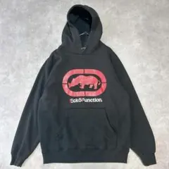 EckōFunctionビッグロゴ スウェットパーカー L 00s y2k 黒