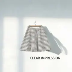 CLEAR IMPRESSIONクリアインプレッション　ストライプフレアスカートのサムネイル