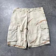 3Cデザートカモ カーゴパンツミリタリーハーフパンツコーヒーステインカモM古着のサムネイル