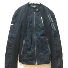 ❤️アルマーニエクスチェンジ❤️　ジャケット　ブラック　ノーカラー　ライダース風