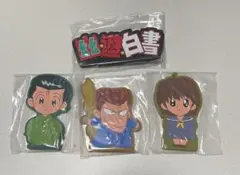 幽遊白書 一番くじ I賞　ラバースタンド　タイトルロゴ、幽助、桑原、雪村