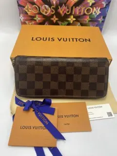 美品‼️ルイヴィトン 長財布 ダミエ ポルトフォイユ ラウンドファスナー